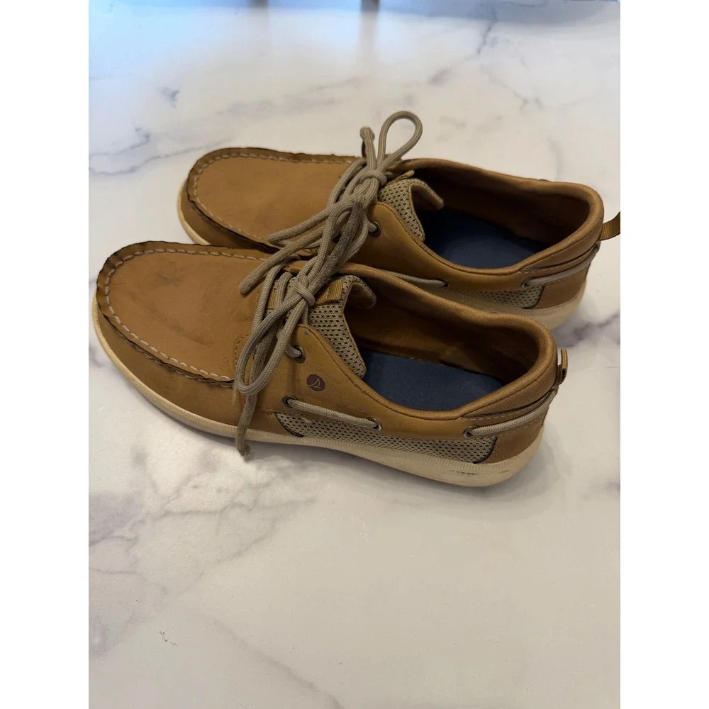 Sperry Boat Shoes Mens 5 Tan Brown Casual Preppy Nautical Comfort School Yacht